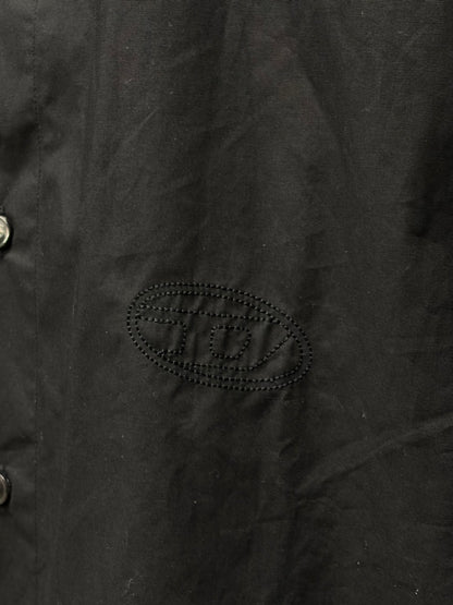 Diesel Embroidered ‘D-Logo’ Black Button Up Shirt