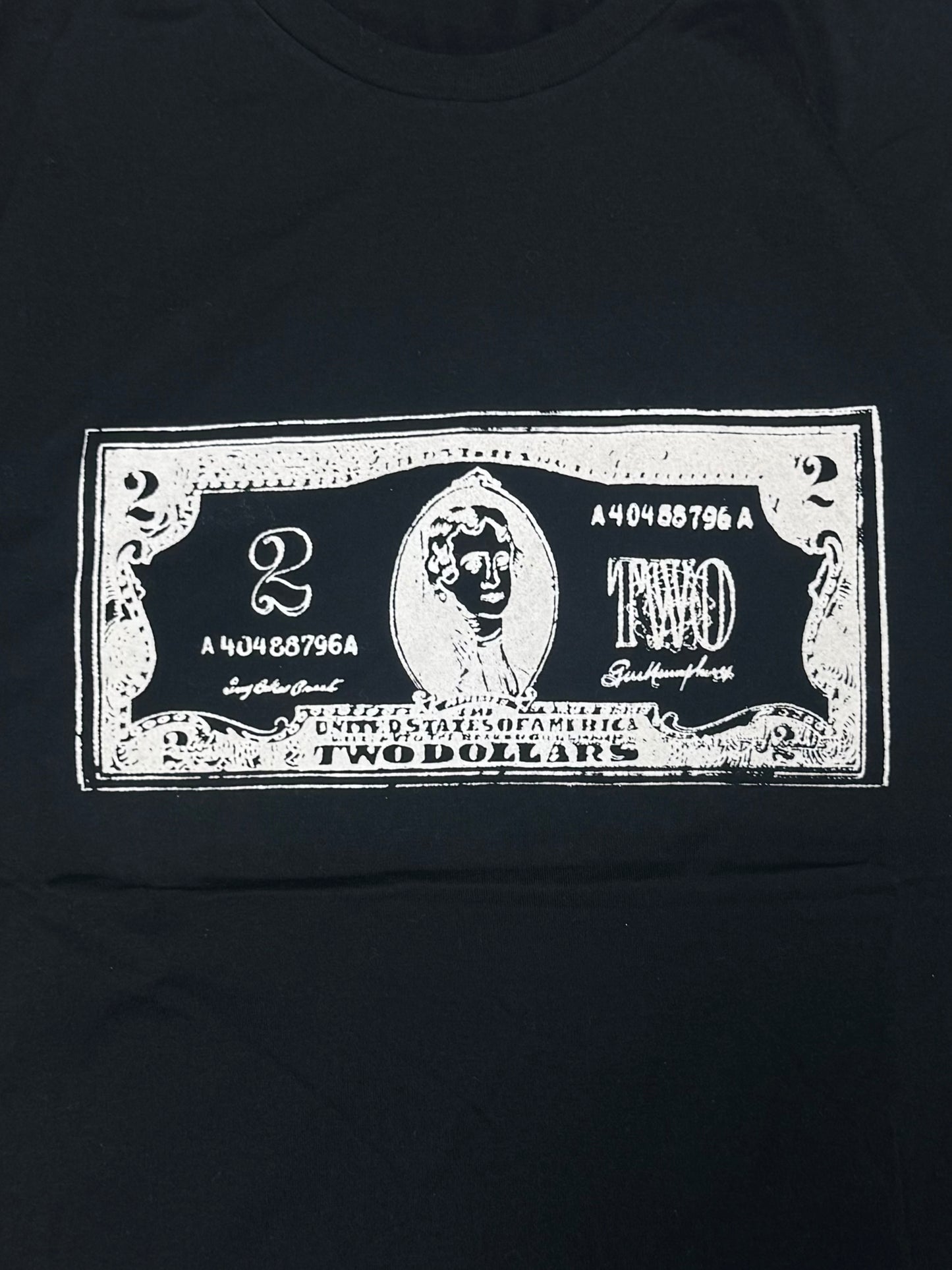 Hysteric Glamour x Andy Warhol ‘2 Dollar Bill Black Graphic T-Shirt