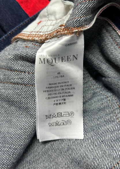 Alexander McQueen Red Stripe Denim