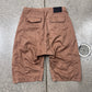 John Galliano Cargo Pocket Drop Crotch Pod Shorts