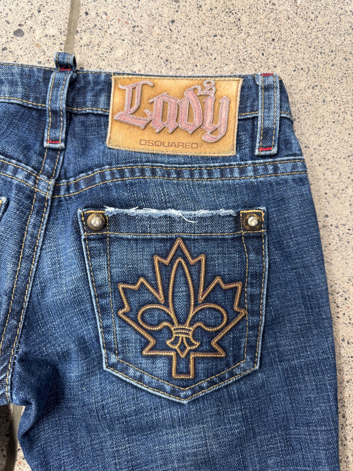 2000s Dsquared2 Low Rise Flared Blue Denim
