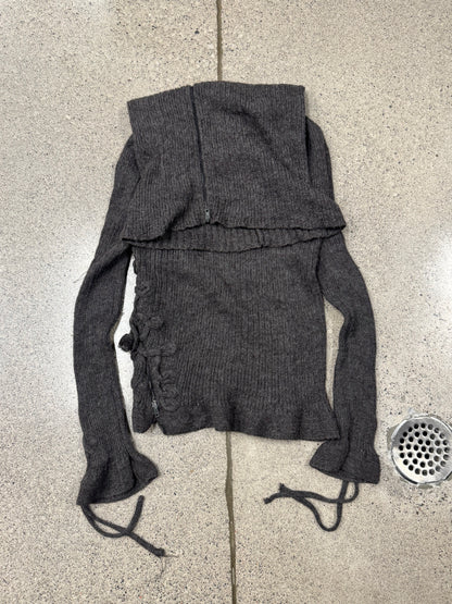 Vintage Jean Paul Gaultier ‘Chinoiserie’ Asymmetric Zip Knit Sweater