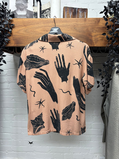 Acne Studios ‘Hand Print’ Camp Collar Short Sleeve Shirt