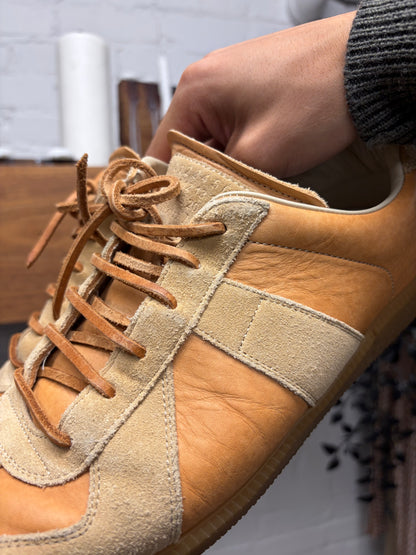 Maison Margiela Wheat/Tan Leather ‘G.A.T.’ Low Top Sneakers