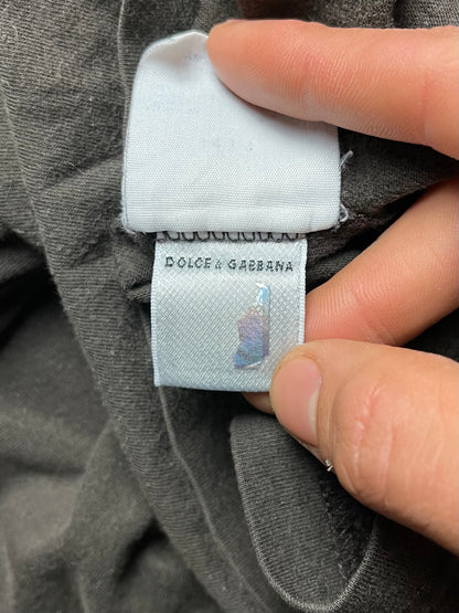 Dolce & Gabbana Jeans Brown Chest Logo Long Sleeve Shirt