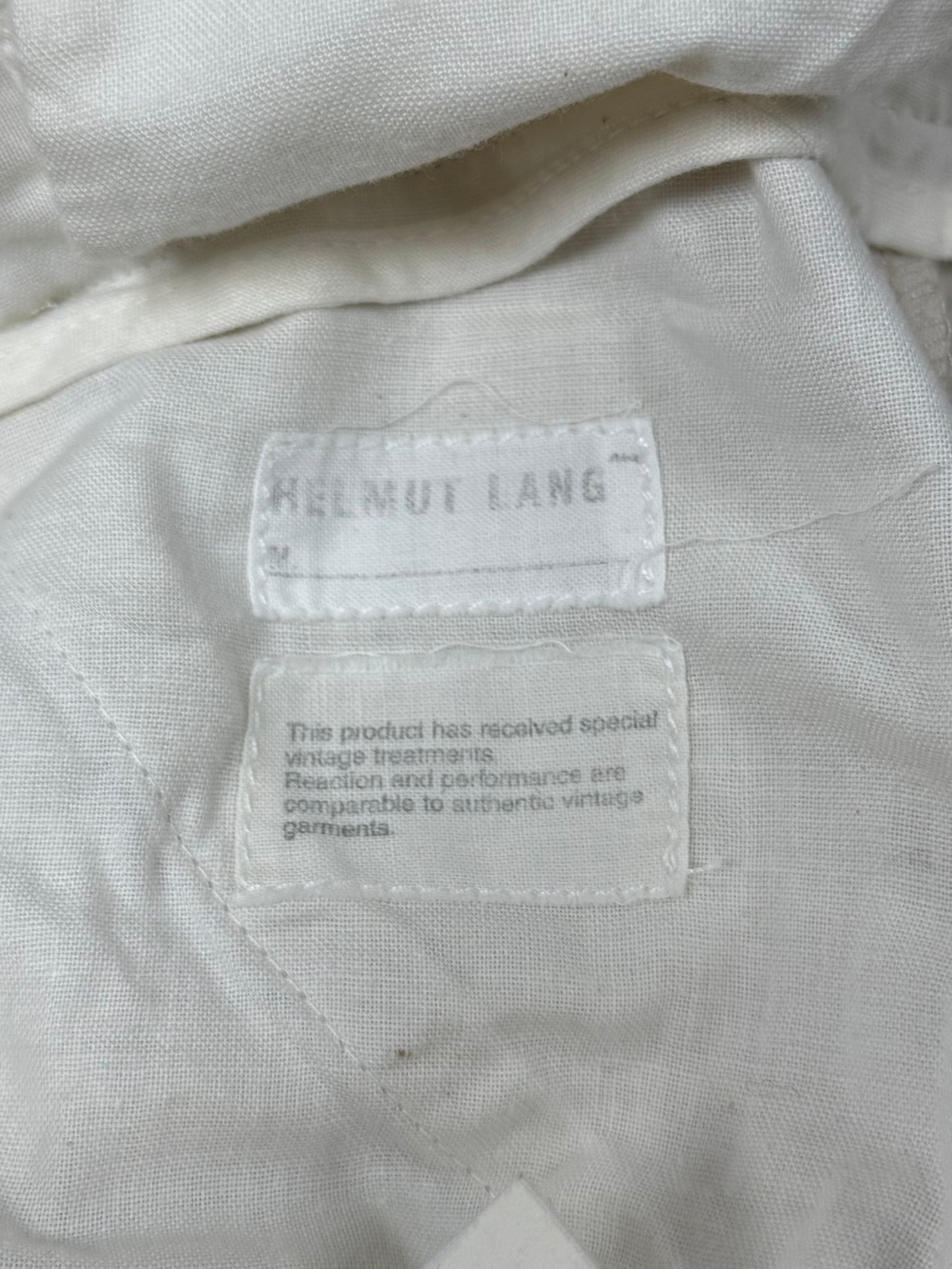 Vintage Helmut Lang Wide Leg White Cargo Pants