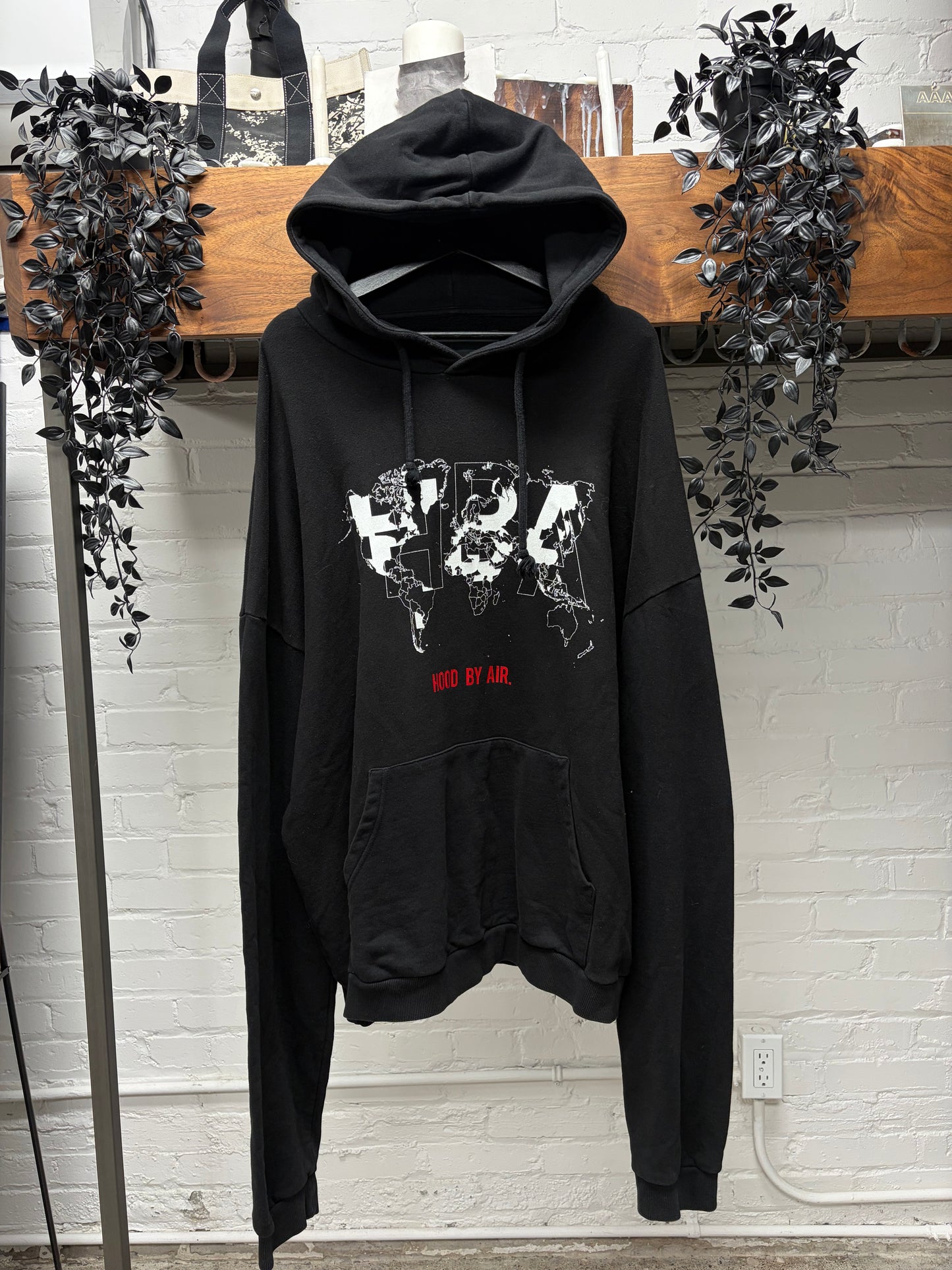 Hood by Air ‘International’ Black HBA Logo Hoodie