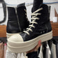 Rick Owens DRKSHDW ‘Double Bumper’ Ramones Leather High Top Sneakers