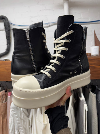 Rick Owens DRKSHDW ‘Double Bumper’ Ramones Leather High Top Sneakers