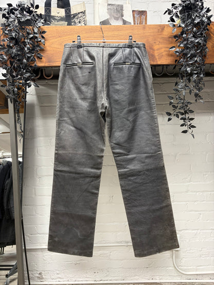 AW2001 Carol Christian Poell Horse Leather Object Dyed Slim/Straight Cut Trousers