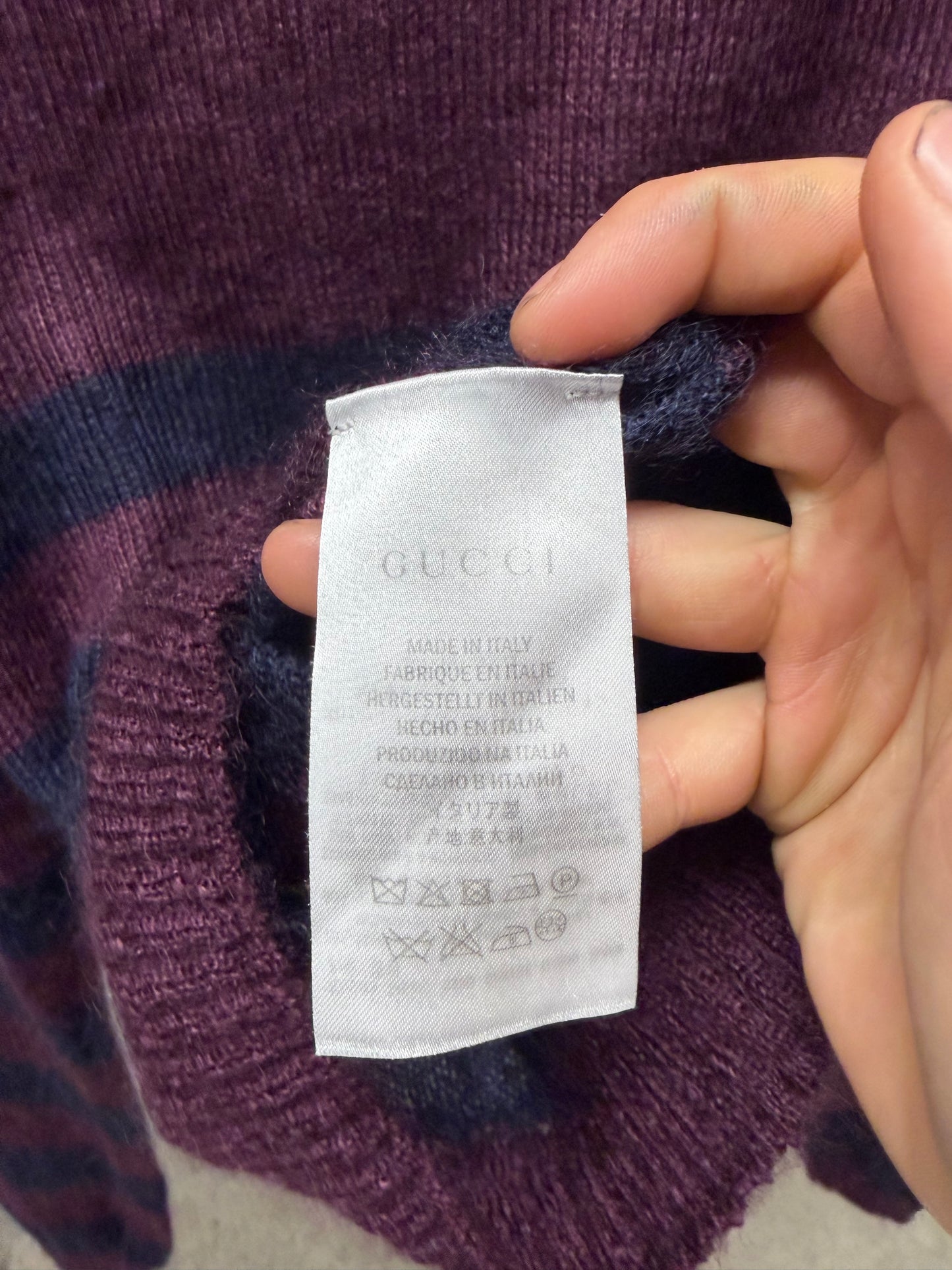 Gucci Silk/Mohair ‘Freddy Krueger’ Striped Knit Sweater