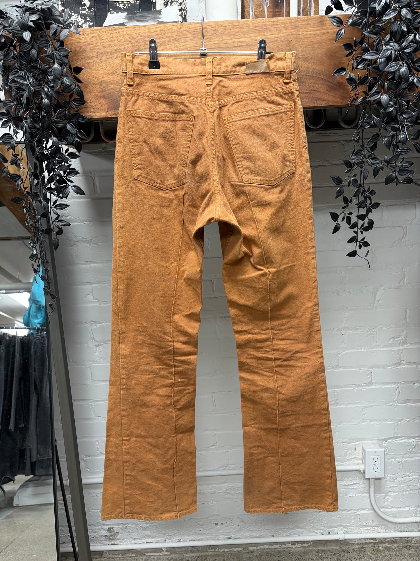Kapital ‘Rat Flare’ Pleated Orange Japanese Denim