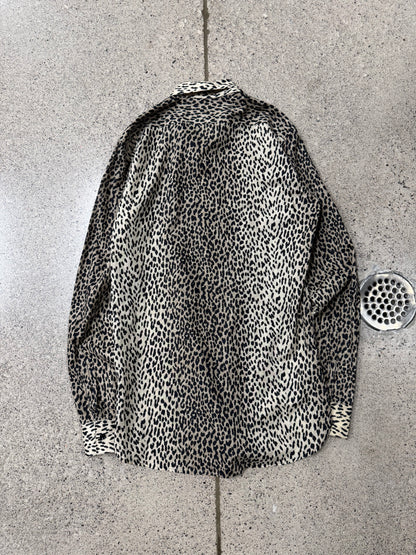 SS2014 Saint Laurent ‘Babycat’ Leopard Print Button Down Shirt