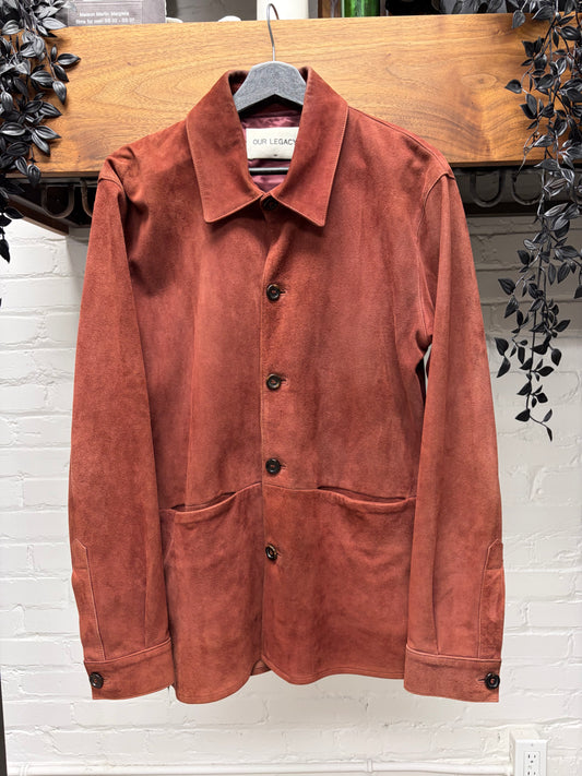 Our Legacy ‘Rustic Orange’ Suede Overshirt Jacket