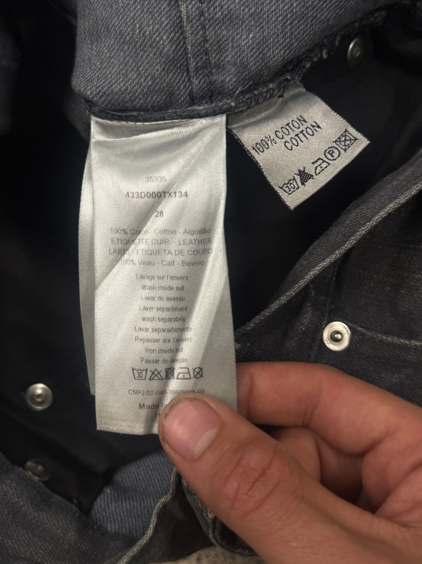 Dior Homme ‘Smoke Grey’ Skinny Denim