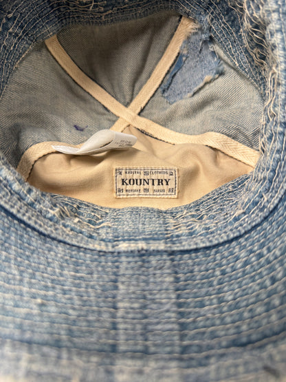 Kapital ‘Old Man & The Sea’ Sashiko Repaired Denim Bucket Hat
