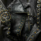 Share Spirit Studded Calfskin Leather Biker Jacket