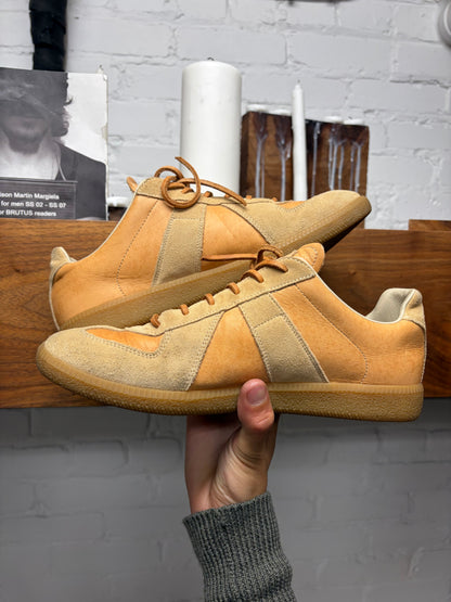 Maison Margiela Wheat/Tan Leather ‘G.A.T.’ Low Top Sneakers