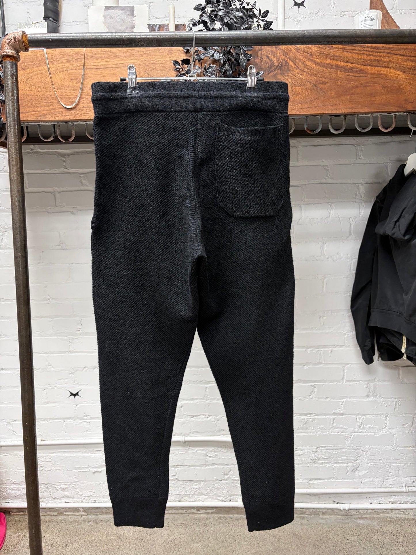 Chrome Hearts Cashmere Leather Cross Patch Sweatpants