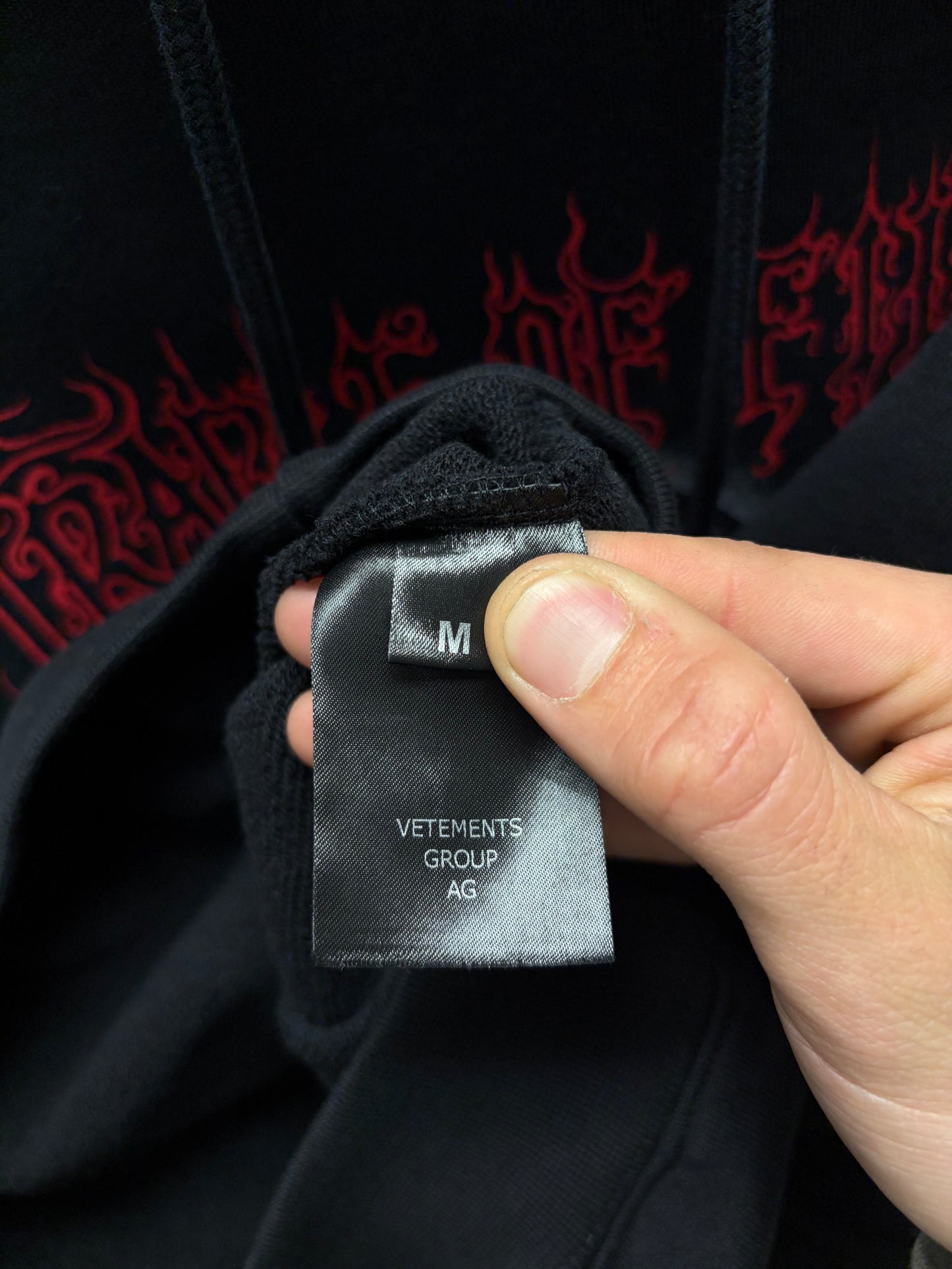 AW2025 Vetements x Cradle of Filth ‘Vestal Masturbation’ Hoodie