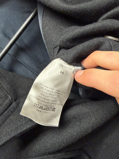 AW2013 Dior Homme Cropped Black Wool Double Breasted Peacoat