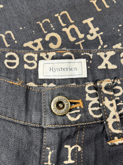 Hysteric Glamour ‘Typewriter’ Faded Black Flared Denim