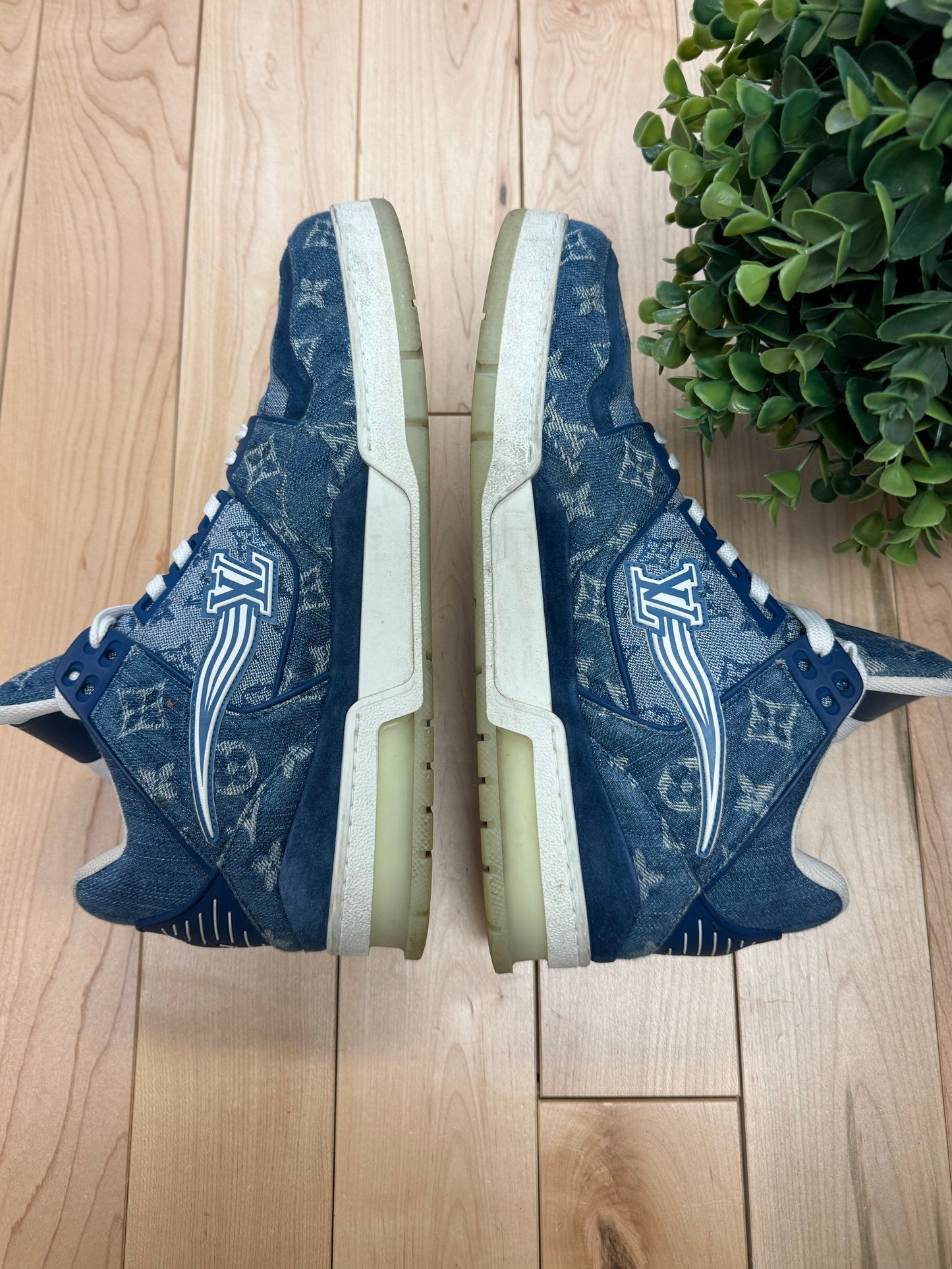 Louis Vuitton by Virgil Abloh Denim High Top Trainers