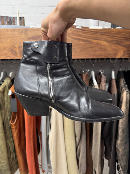 Rick Owens ‘Berger’ Cuban Heel Leather Boots