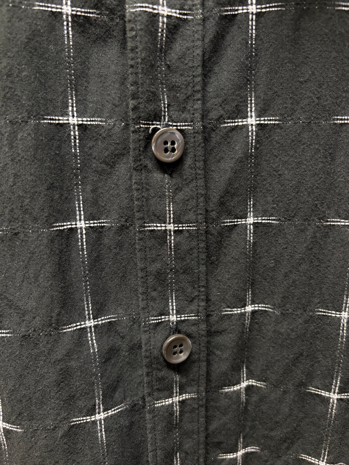 SS2005 Carol Christian Poell ‘Plus Stitch’ Short Sleeve Button Up Shirt