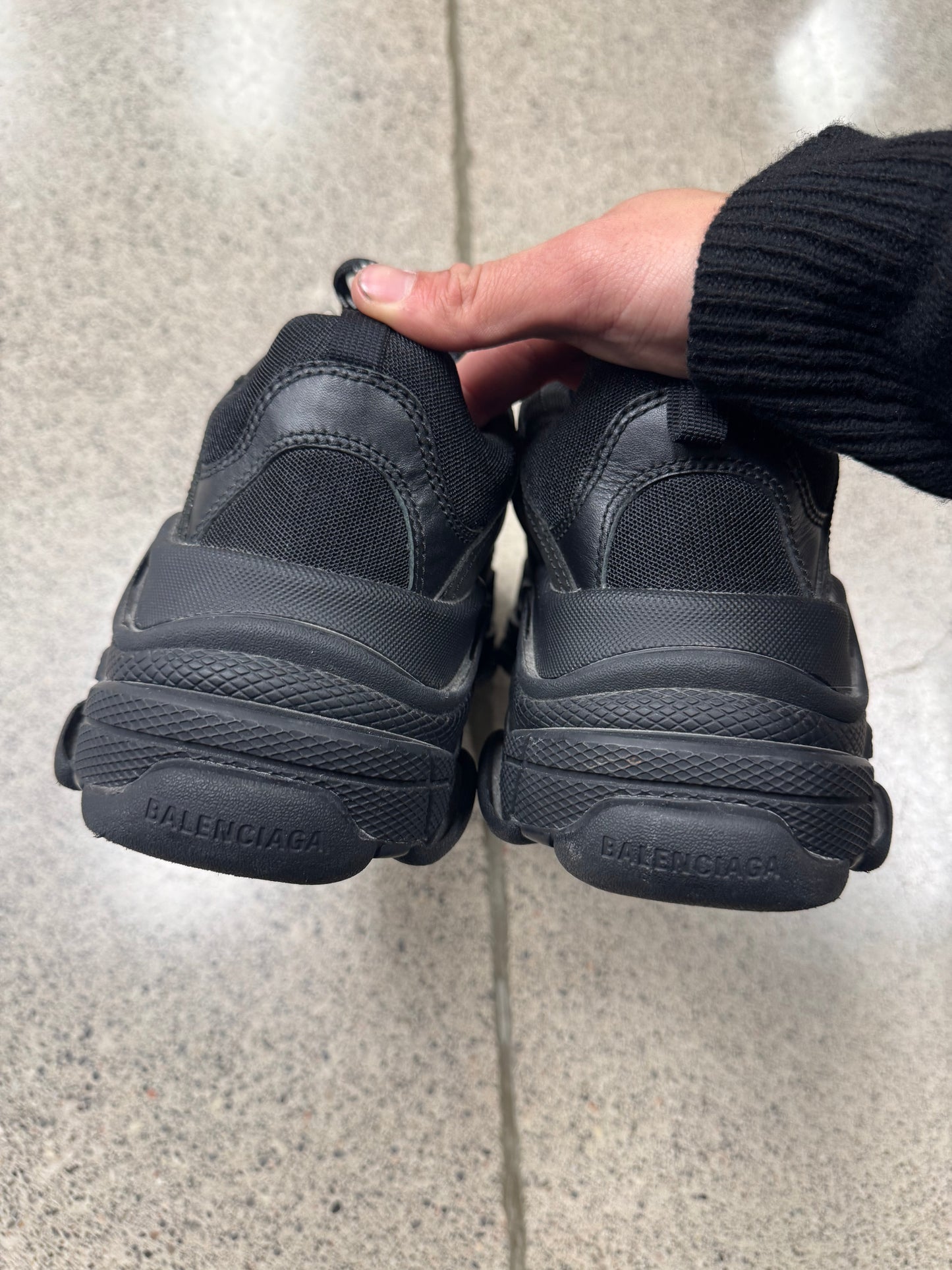 Balenciaga ‘Triple S’ Black Low Top Sneakers