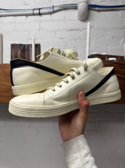 Rick Owens ‘Geotrasher’ Vans Milk/Black Low Top Sneakers