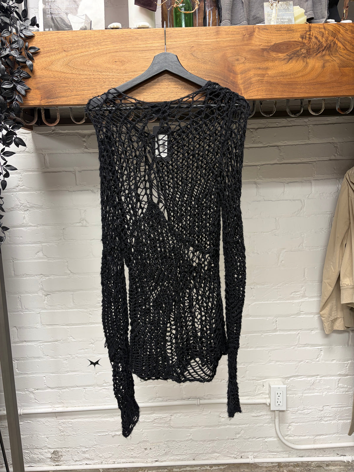 SS2005 Number (N)ine ‘Nightcrawler’ Spider Web Mesh Knit Sweater