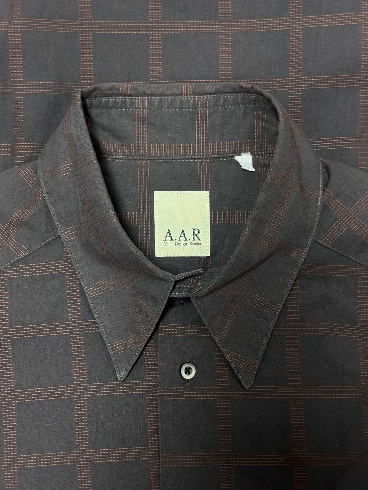 Vintage 1990s Yohji Yamamoto ‘A.A.R.’  Tartan Plaid Button Up Work Shirt
