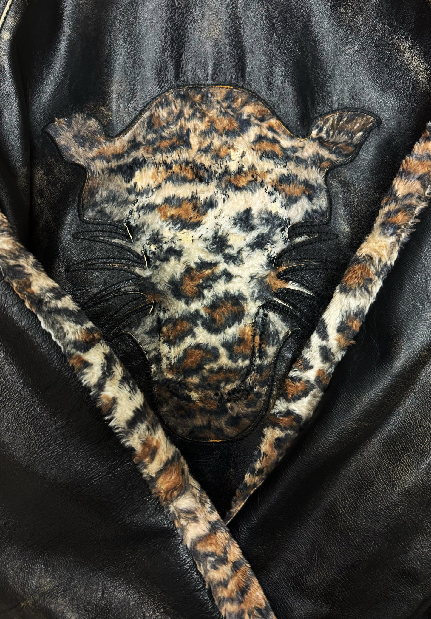 AW2006 Maison Martin Margiela ‘Leopard’ Cafe Racer Leather Jacket