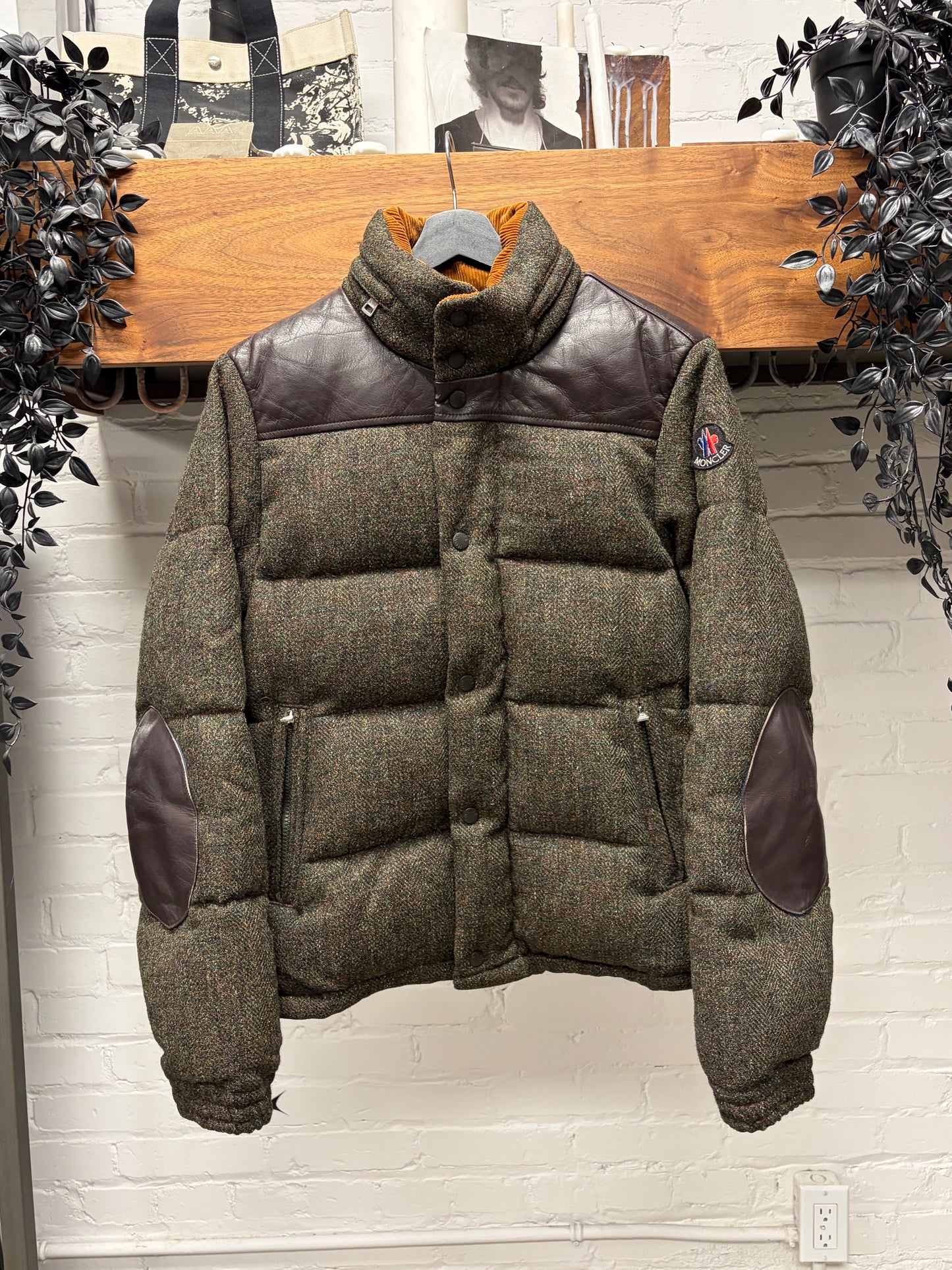 2008 Junya Watanabe x Moncler Wool/Leather Hybrid Down Filled Jacket