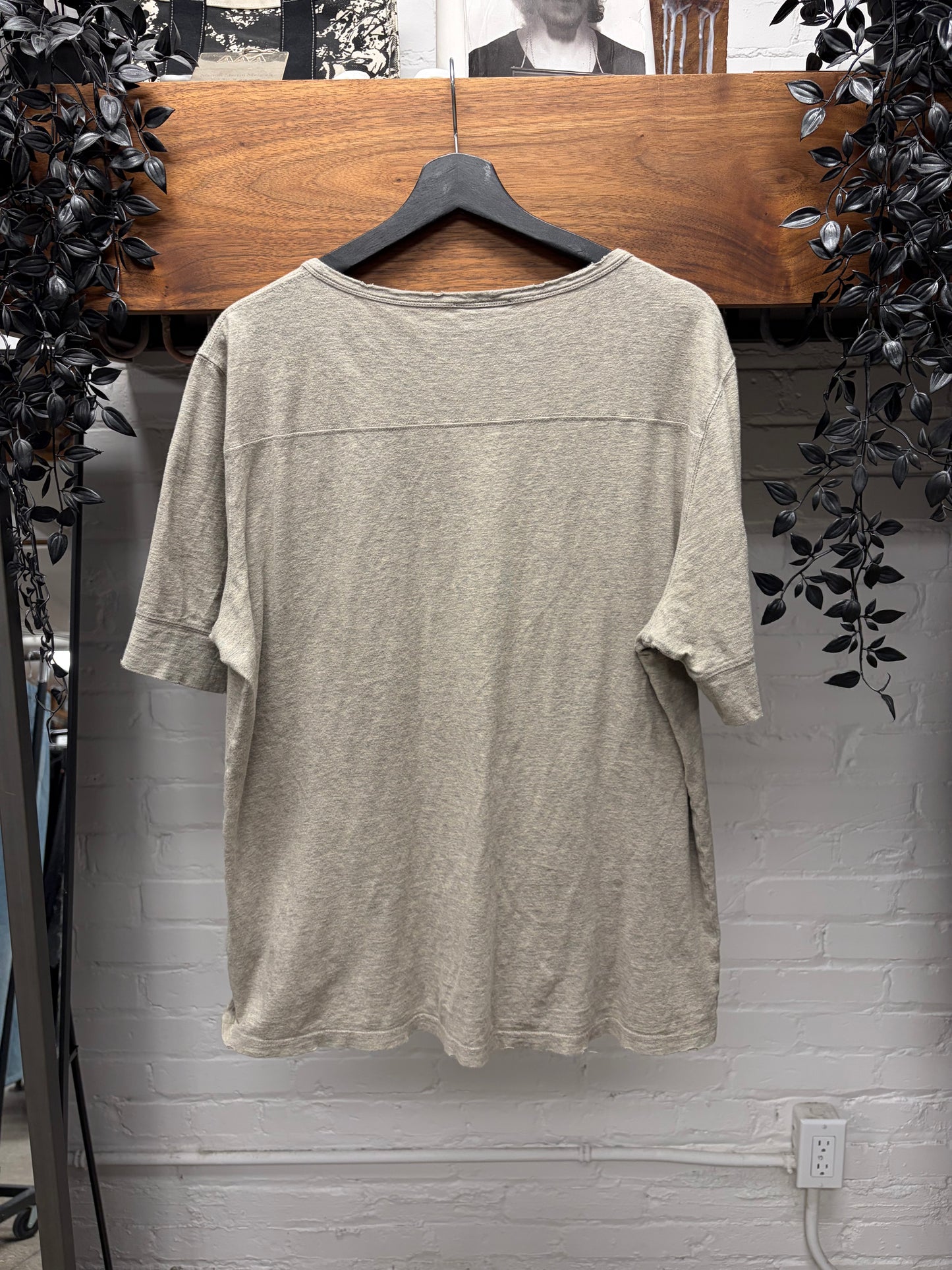 AW2014 Balmain ‘Henley’ Cotton Short Sleeve Shirt