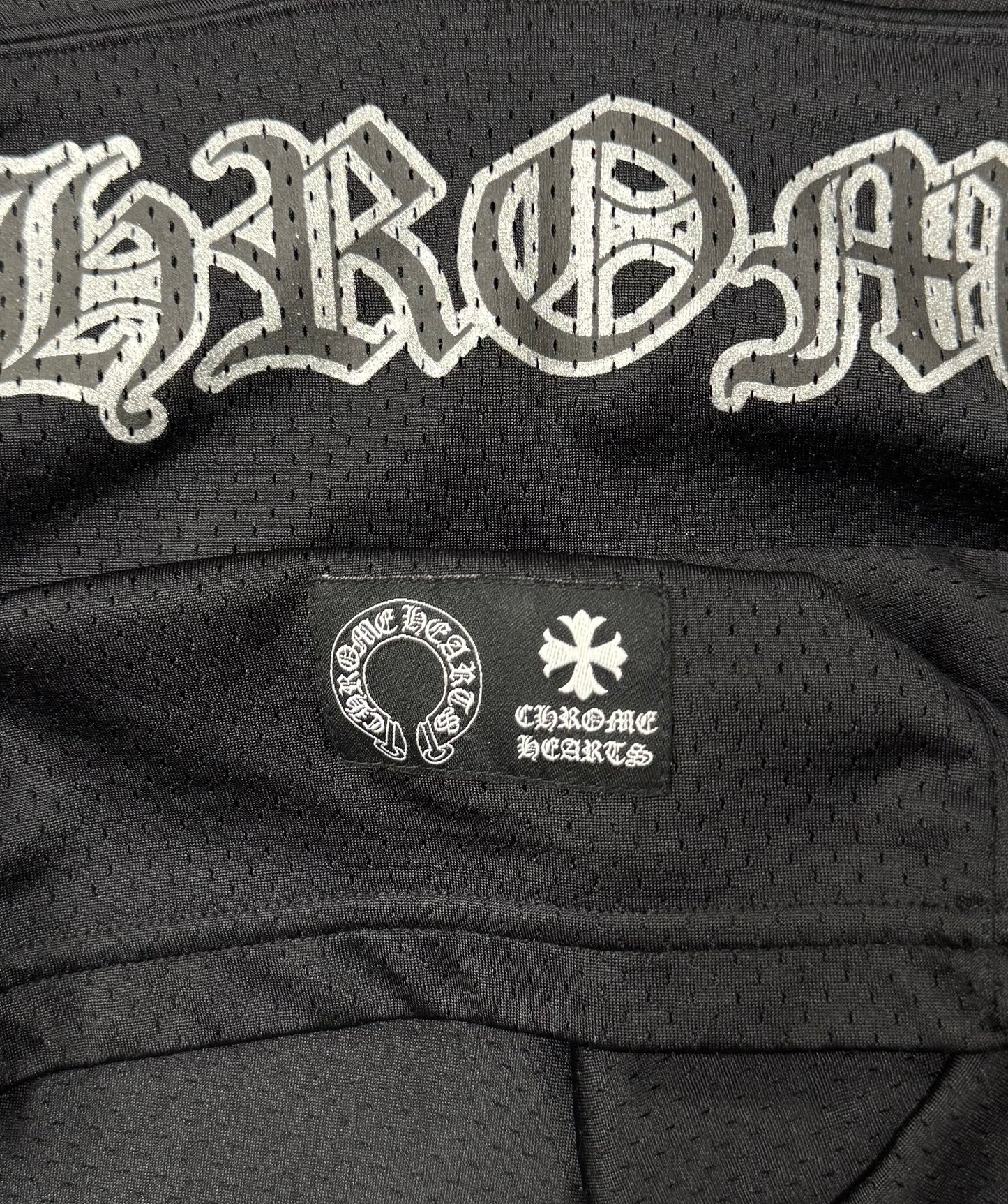 Chrome Hearts Black Mesh Long Sleeve Football Jersey