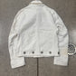 90s Alexander McQueen ‘Grommet Hole’ White Cotton Fencing Jacket