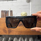 Celine Boxy ‘Blackout’ Square Shape Shield Sunglassses