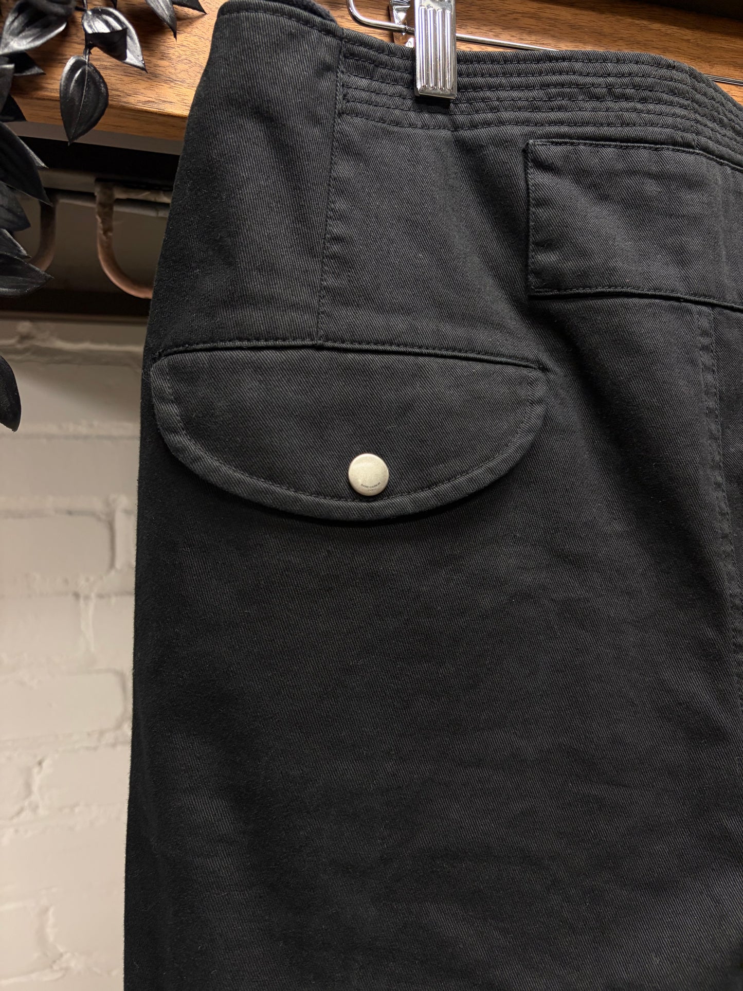 2018 Saint Laurent Black Cotton Shorts