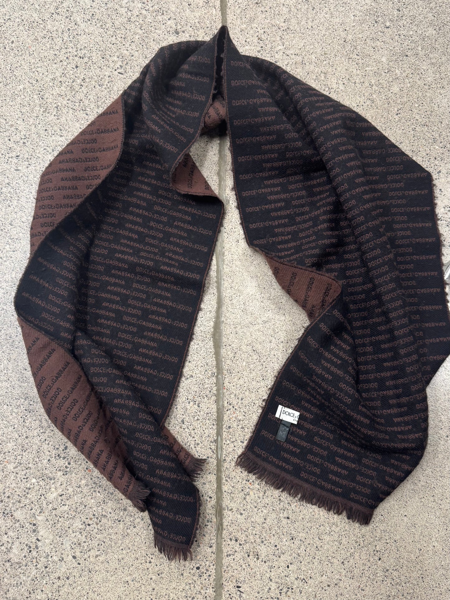 2000s Dolce & Gabbana Spell Out Logo Scarf