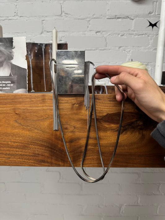 Saint Laurent ‘Smoking Box’ Silver Crossbody Bag