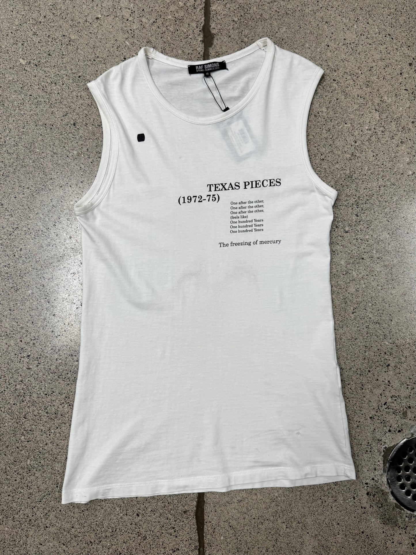 SS2005 Raf Simons ‘Texas Pieces’ White Tank Top