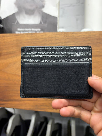 Dior Homme ‘Faded Stripe’ Black Leather Cardholder Wallet