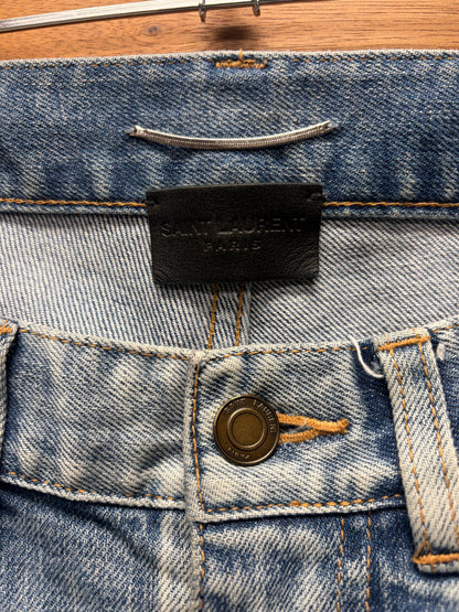 2021 Saint Laurent ‘D02’ Light Washed Blue ‘Classic Cut’ Skinny Jeans