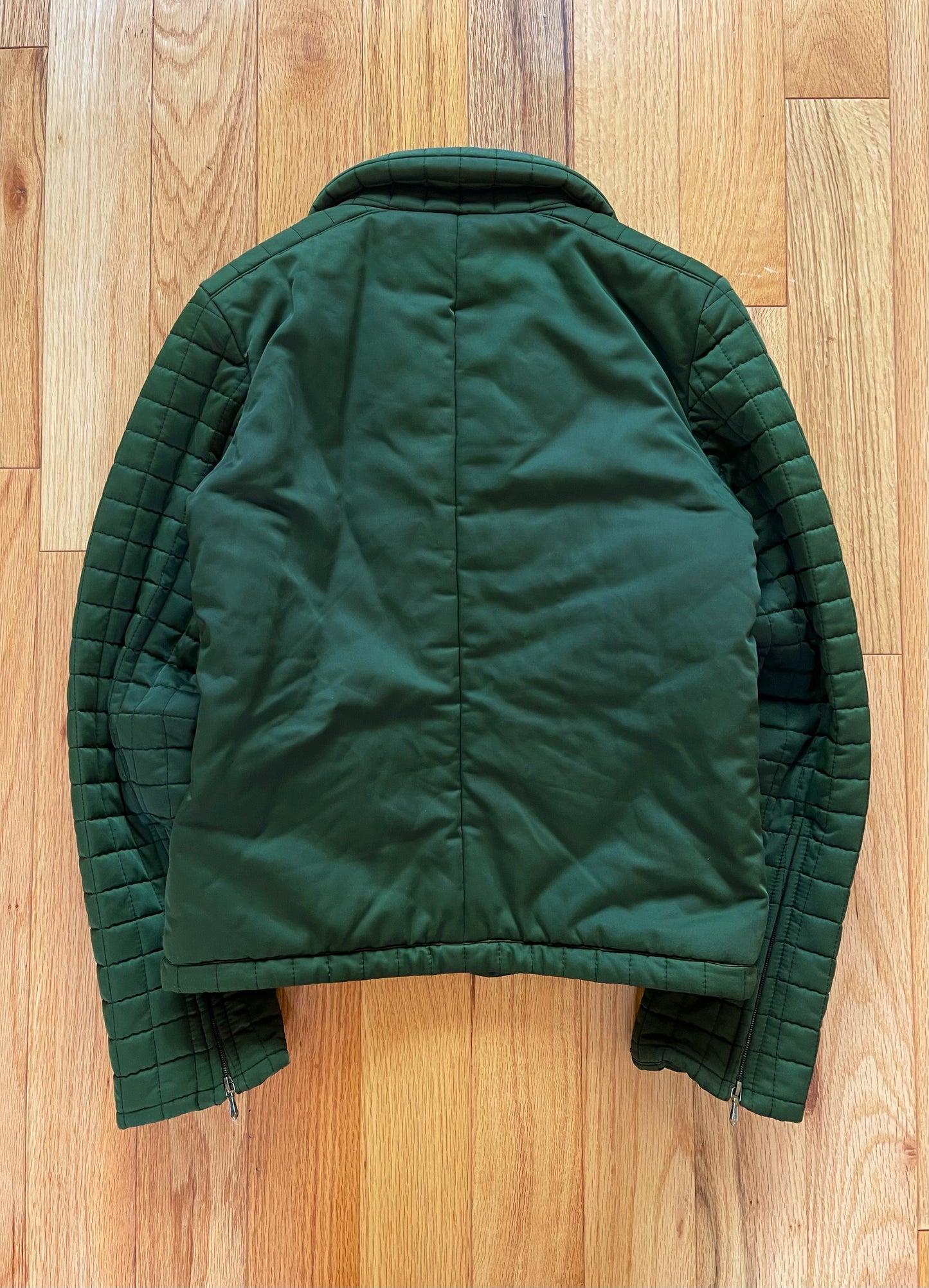 Autumn Winter 2000 Chanel Quilted Green Four Pocket Work Jacket