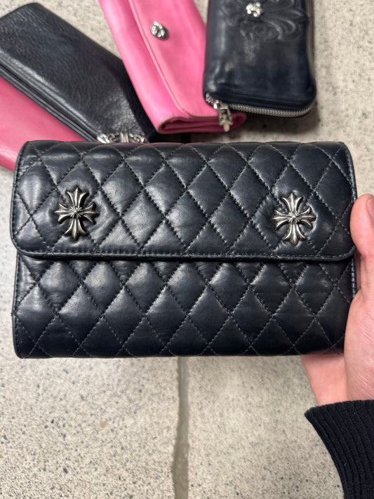 Chrome Hearts ‘Wave4’ Quilted Lambskin Leather Clutch Wallet