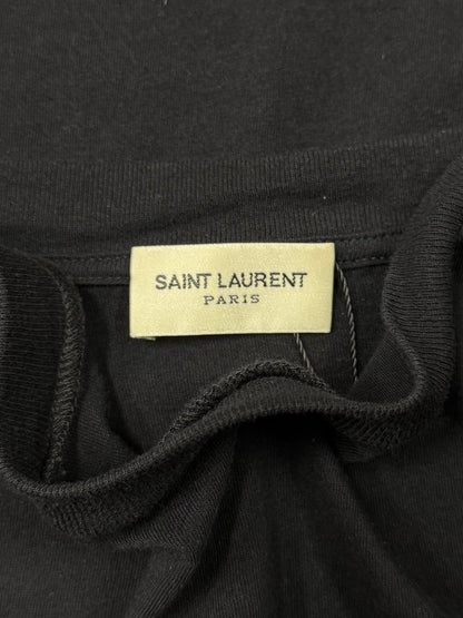 2018 Saint Laurent ‘Eiffel Tower’ Distressed Graphic T-Shirt