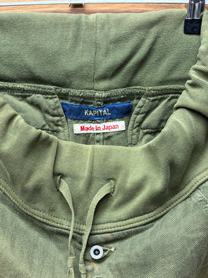 Kapital Sun-Faded Green Exposed Pocket Cargo Pants