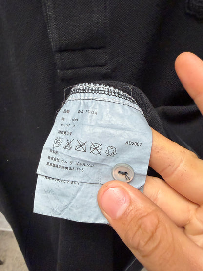 2007 Junya Watanabe x Lacoste Black Contrast Stitch Polo